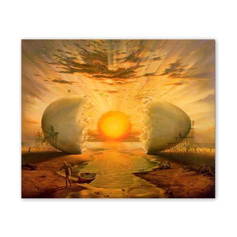 Famous Paintings Salvador Dali Print On Canvas Egg Sun Rays