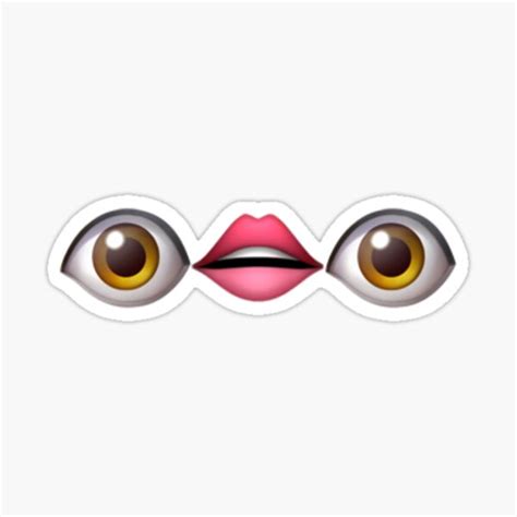 Eye Lips Eye Emoji Combo Sticker For Sale By Alenastickers Redbubble