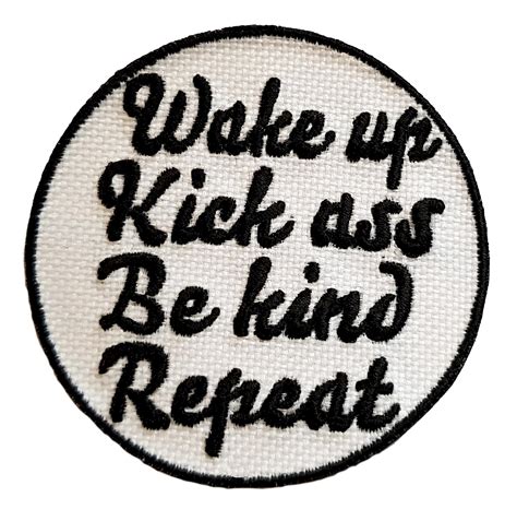 Wake Up Funny Quotes Embroidery Iron On Patches Jacket Badge Cap Jeans
