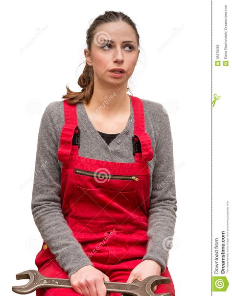 Girl Worker Has Troubles Stock Image Image Of Person