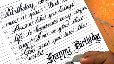 How To Write Happy Birthday Friend Calligraphy Quotes In Cursive
