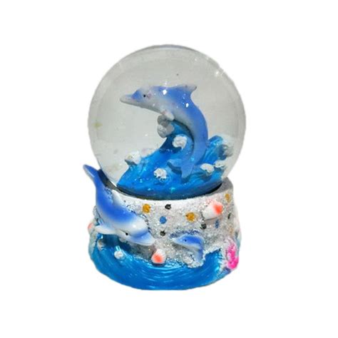 Resin Beach Souvenir Dolphin Snow Globe Custom Snow Ball China