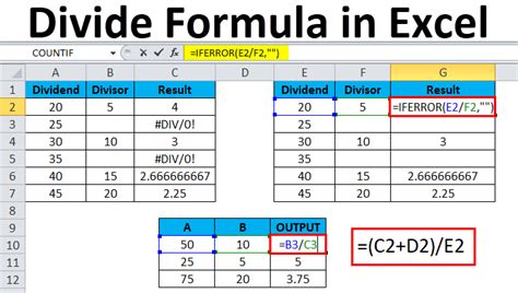 How To Divide In Microsoft Excel Division Formula In Excel Youtube
