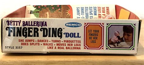 Vintage Remco 1969 Betty Ballerina Finger Ding Doll Action Figure