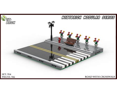 Lego Moc Nextbrick System Modular Road With Crosswalk By Cyberlogic