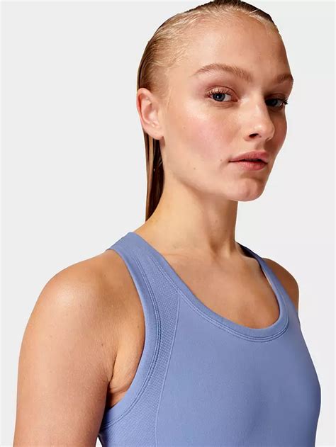 Sweaty Betty Athlete Seamless Workout Tank Top Fluid Blue At John