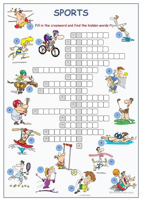 Free Printable Sports Crossword Puzzles Printable Crossword Puzzles