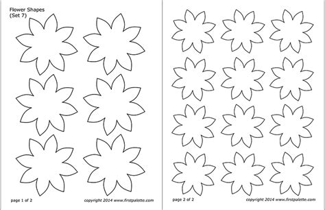 Flower Patterns To Cut Out For Kids