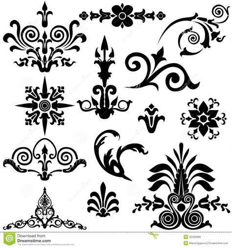 Download Vintage design elements stock vector. Image of victorian - 32433696