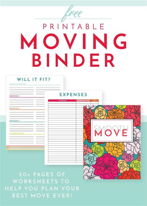 Free Printable Moving Binder Moving Binder Moving Printables Moving