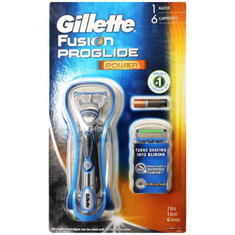 gillette fusion proglide power flexball razor 6 cartridges 1 battery shave trim online kg electr