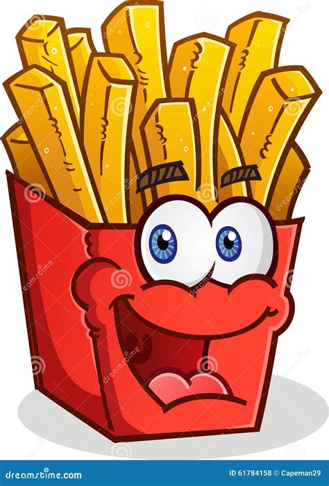 French Fries Cartoon Character Vector Illustration