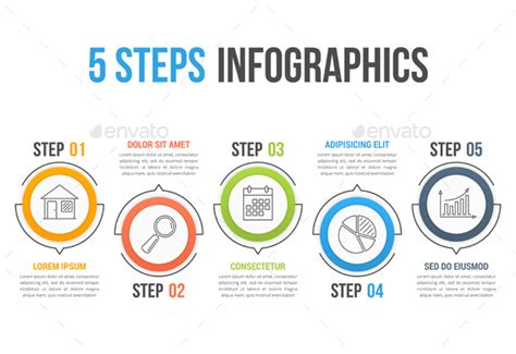 5 Steps Infographics Vol2 Infographics Infographic Graphic Images