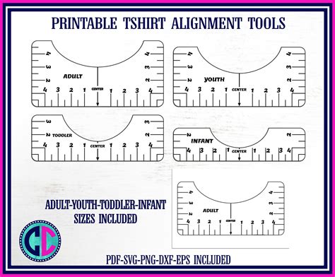 Printable Tshirt Ruler Guide - Printable Word Searches