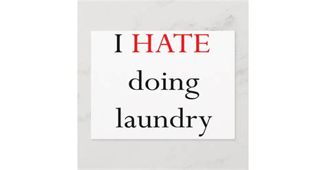 I Hate Doing Laundry Postcard