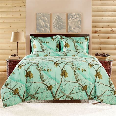 Btargot camouflage comforter sets, illustration with abstract soft colors pattern camouflage design, decorative 1 piece comforter with 2 pillow shams, full size, blue. Realtree Camo Comforter Set | Camo comforter sets ...