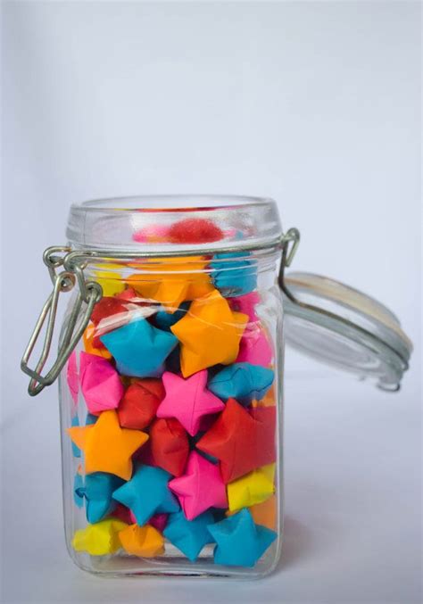 Glass Bottle Full Of Tiny Origami Stars By Lubeorigami On Etsy 1500