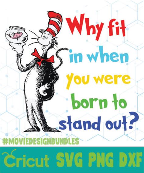 Dr Seuss Cat In The Hat Quotes 5 Svg Png Dxf Movie Design Bundles