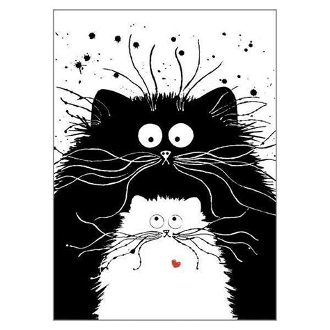 Youre Purrfect Funny Black And White Cat Valentines Day Card Kim