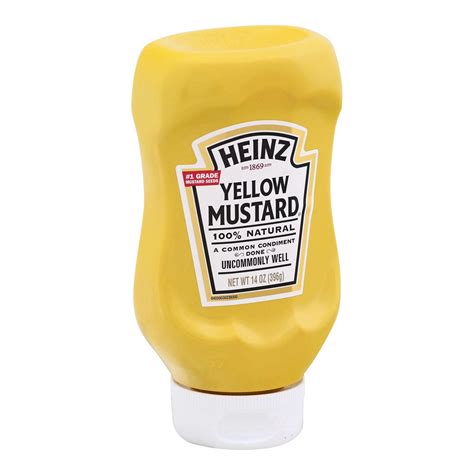 Heinz Easy Squeeze Yellow Mustard 14 Ounce Bottle Win Depot