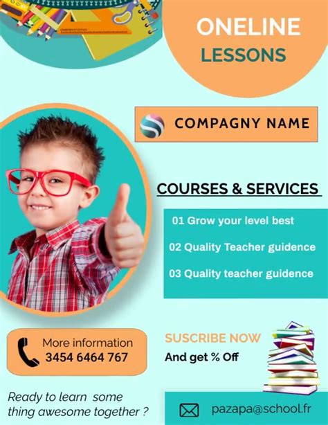 Online Course Flyer Template Postermywall