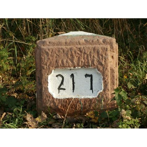 Symbol Mark Kilometer Distance Sign Stone 20 Inch By 30 Inch Laminated