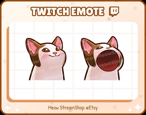 Twitch Emote Pop Cat Hd Emotes Set For Streamer Cat Meme Sub Emoji