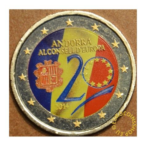 Eurocoin Eurocoins 2 Euro Andorra 2014 Admission To Council Of Eu