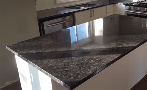Steel Grey Granite With White Cabinets Grey Shaker Island With