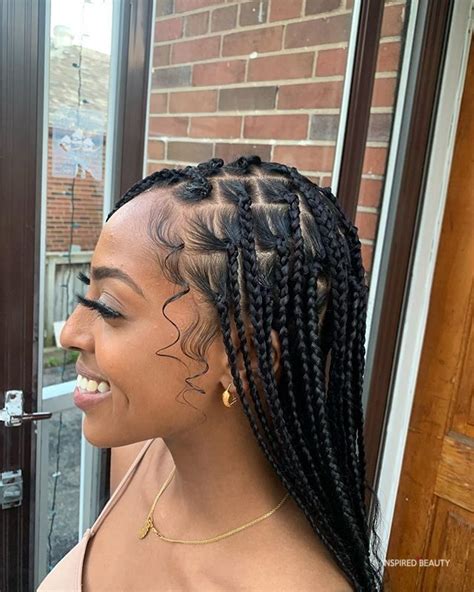 Custom made braided wig,large knotless box braids with beads ,full lace braids wig,light weight braided wigs,braids for black woman. Knotless Box Braids Are Trending Right Now - Inspired Beauty