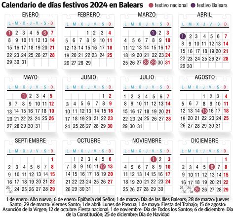 Festivos En Baleares Calendario Laboral De 2024