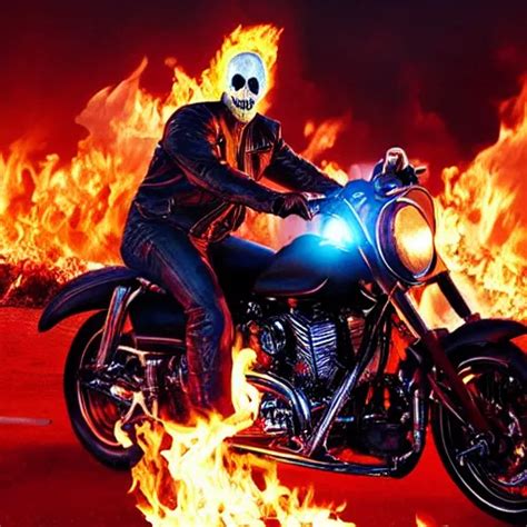 An Epic Movie Poster For Ghost Rider Starring Ryan Stable Diffusion