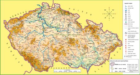 Das kleine binnenland wird im westen von deutschland, im norden von polen, im osten von der slowakei und im süden von österreich begrenzt. Tschechien [ Geographischen Karte