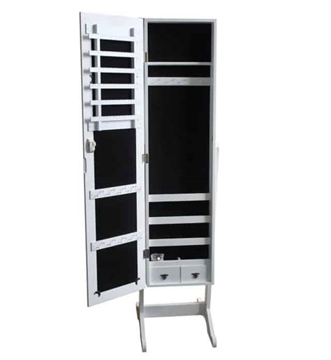 63'' h x 15.75'' w x 15.75'' d Mirrored Jewelry Cabinet - Vurni