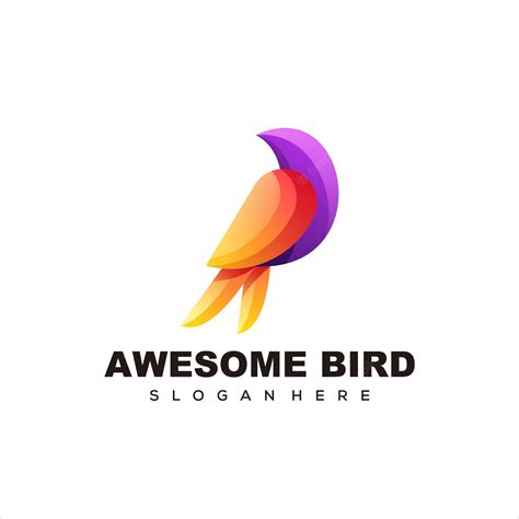 Premium Vector Bird Colorful Logo Gradient