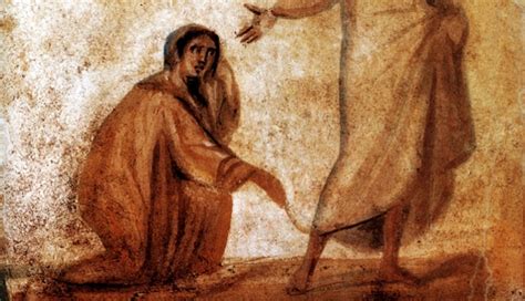 Woman Touching Jesus Garment Marcellinus Peter Catacomb Holy Trinity Church