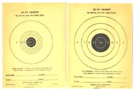 5 Crosman 25 Ft Air And C02 Pellet Rifle Targets 204 P And 204 R 2 Sided