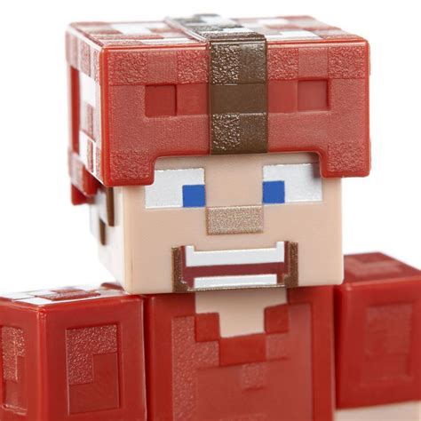 Minecraft Comic Maker Steve In Red Leather Armor Action Figure