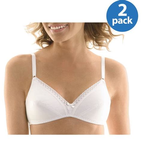 Hanes Womens Lightly Lined Wire Free Bra Style H449 2 Pack