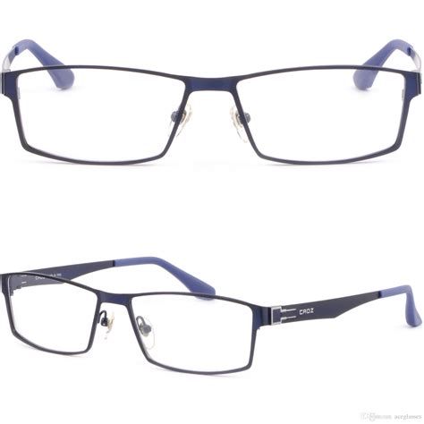 navy blue light men titanium alloy frame rectangular prescription glasses sunglasses picking