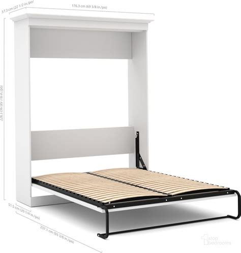 Versatile White 115 Drawer Storage Queen Wall Bed By Bestar