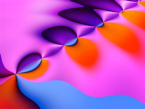 Purple Orange And Blue Abstract Digital Wallpaper Hd Wallpaper