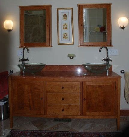 When it comes to a custom master bathroom design, the vanity is a big decision. Hand Made Bathroom Vanity by Scott's Custome Woodworking ...