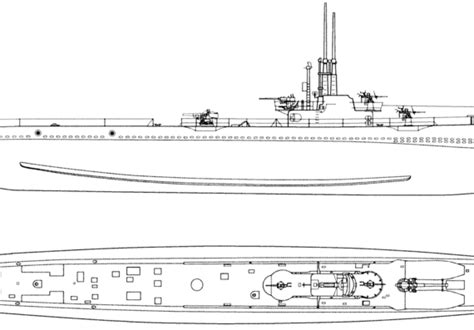 Submarine Uss Ss 212 Gato 1943 Submarine Drawings Dimensions