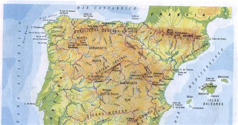 Blog Del Profe Jaime Actividades Sobre Mapas FÍsicos Mudos De EspaÑa