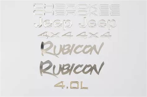Kit Adesivo Emblema Resinado Jeep Cherokee Rubicon 4 0l Parcelamento