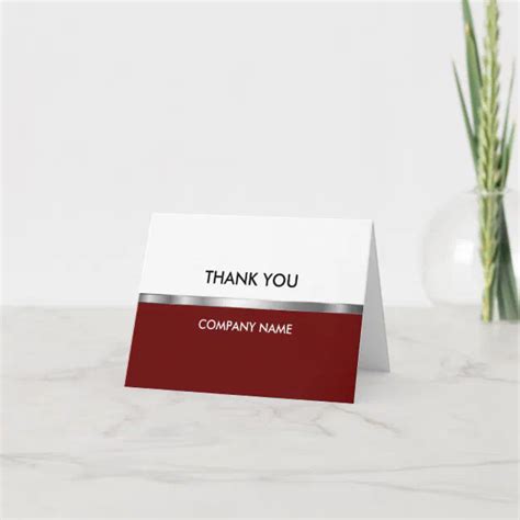Classy Business Thank You Cards Zazzle