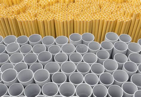 Pvc Pipes Stacked In Warehouse Stock Image Image Of Manufacturing