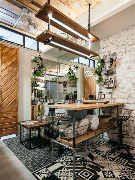 A 24sqm Rustic Industrial Studio Unit Condo Interior