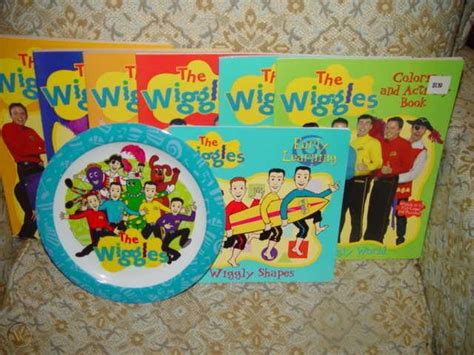 The Wiggles Set Of 7 Coloring Activity Books And A Plastic Plate